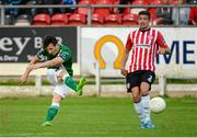 26 June 2015; Liam Miller, Cork City, takes a shot on goal. SSE Airtricity League Premier Division, Derry City v Cork City, Brandywell, Derry. Picture credit: Oliver McVeigh / SPORTSFILE