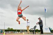 27 June 2015; Katherine O'Connor, Dundalk St. Gerards AC, Co. Louth competing in the Girls U16 Pentathlon at the GloHealth Juvenile Team Competition. Harriers Stadium, Tullamore, Co. Offaly. Picture credit: Sam Barnes / SPORTSFILE