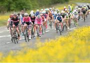 27 June 2015; A general view of the peloton of the Elite Women's event during the National Road Race Cycling Championships. Omagh, Co. Tyrone. Picture credit: Stephen McMahon / SPORTSFILE