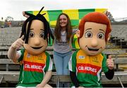 27 June 2015; Ellie McHugh, Donegal supporter, from Dungloe, Co. Donegal with the Cul Heroes. Ulster GAA Football Senior Championship, Semi-Final, Derry v Donegal. St Tiernach's Park, Clones, Co. Monaghan. Picture credit: Oliver McVeigh / SPORTSFILE