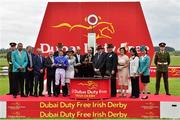 27 June 2015; Winning connections of Jack Hobbs after winning the Dubai Duty Free Irish Derby. Curragh Derby Festival. The Curragh, Co. Kildare. Picture credit: Cody Glenn / SPORTSFILE