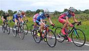 27 June 2015; Olivia Dillon, Visit Dallas Cycling, right, leads Lydia  Boylan, Team WNT, at the front of the breakaway during the Elite Women event at the National Road Race Cycling Championships. Omagh, Co. Tyrone. Picture credit: Stephen McMahon / SPORTSFILE