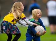 27 June 2015; Wexford supporters 3 year old Sam and his sister 7 year old Holly-May O'Sullivan from Mooretown, Co. Wexford, on the pitch at half time. GAA Football All-Ireland Senior Championship, Round 1B, Wexford v Down. Innovate Wexford Park, Wexford. Picture credit: Matt Browne / SPORTSFILE