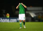 10 September 2008; David Healy, Northern Ireland, with his jersey over his head, after the final whistle. 2010 World Cup Qualifier, Northern Ireland v Czech Republic, Windsor Park, Belfast, Co. Antrim. Picture credit; Oliver McVeigh / SPORTSFILE