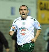 11 September 2008; Andy Myler, Bray Wanderers, celebrates after scoring his sides first goal to equalise the game at 1-1. FAI Ford Cup Quarter-Final, Galway United v Bray Wanderers, Terryland Park, Galway. Picture credit: David Maher / SPORTSFILE