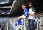 11 September 2008; Joe McMahon, Tyrone footballer and Sam Daly, Age 11, pictured at Croke Park revealing that a record 83,000 children attended the 2008 Vhi/ GAA Cul Camps. Now in its third year, the Vhi/GAA Cúl Camps is a nationally co-ordinated programme that encourages children between the ages of 7 and 13, to learn and develop sporting and life-skills by participating in Gaelic Games, in a fun, non-competitive environment. 4587 children attended from All Ireland finalist counties Tyrone and Kerry. Croke Park, Dublin. Picture credit: Matt Browne / SPORTSFILE
