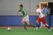 12 September 2008; Gary Messett, Ireland, from Bray, Wicklow, in action against Graeme Paterson, Great Britain. The match ended in a 1-1 draw and means Ireland will face China in a classification match this coming Sunday 14th. Beijing Paralympic Games 2008, Ireland v Great Britain, 7-A-Side Soccer, First Round, Group B, Match 12, Olympic Green Hockey Field A, Beijing, China. Picture credit: Brian Lawless / SPORTSFILE