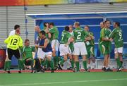 12 September 2008; Ireland players celebrate after Joe Markey, from Clontibret, Monaghan, scored his side's goal. The match ended in a 1-1 draw and means Ireland will face China in a classification match this coming Sunday 14th. Beijing Paralympic Games 2008, Ireland v Great Britain, 7-A-Side Soccer, First Round, Group B, Match 12, Olympic Green Hockey Field A, Beijing, China. Picture credit: Brian Lawless / SPORTSFILE
