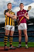 29 June 2015; Richie Hogan, Kilkenny, and Jason Flynn, Galway, in attendance at the Leinster GAA Hurling Final preview event. Croke Park, Dublin. Picture credit: Cody Glenn / SPORTSFILE