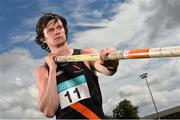 29 June 2015; Pictured at the launch of the GloHealth Senior Track and Field Championships, which will take place in Morton Stadium, Santry, on 8th 9th August,  is pole vaulter Ian Rogers. The Championships are free to under 16s and a perfect day out for the whole family. Tickets can be bought at www.athleticsireland.ie or at the gate on the day. Morton Stadium, Santry, Dublin. Picture credit: Ramsey Cardy / SPORTSFILE