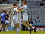 28 June 2015; Ryan Bannon, right and Kevin O'Callaghan, Kildare, celebrate at the end of the game. Electric Ireland Leinster GAA Football Minor Championship, Semi-Final, Dublin v Kildare. Croke Park, Dublin. Picture credit: David Maher / SPORTSFILE