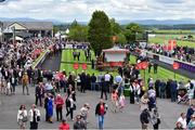 28 June 2015; General view of the parade ring. The Curragh, Co. Kildare. Picture credit: Cody Glenn / SPORTSFILE