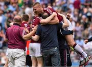 28 June 2015; Dennis Glennon, Westmeath, celebrates at the end of the game. Leinster GAA Football Senior Championship, Semi-Final, Westmeath v Meath. Croke Park, Dublin. Picture credit: David Maher / SPORTSFILE