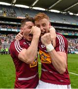 28 June 2015; Westmeath brothers John, left, and Ray Connellan celebrate after the game. Leinster GAA Football Senior Championship, Semi-Final, Westmeath v Meath. Croke Park, Dublin. Picture credit: Ray McManus / SPORTSFILE