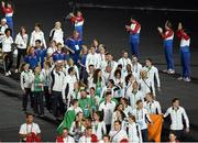 28 June 2015; Team Ireland during the Parade of Nations at the 2015 European Games Closing Ceremony in the Olympic Stadium, Baku, Azerbaijan. Picture credit: Stephen McCarthy / SPORTSFILE