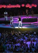 28 June 2015; John Newman performs during the 2015 European Games Closing Ceremony in the Olympic Stadium, Baku, Azerbaijan. Picture credit: Stephen McCarthy / SPORTSFILE