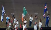 28 June 2015; Ireland flag bearer Mona McSharry, Swimming, during the 2015 European Games Closing Ceremony in the Olympic Stadium, Baku, Azerbaijan. Picture credit: Stephen McCarthy / SPORTSFILE