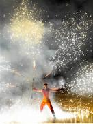 28 June 2015; A fire performers during the 2015 European Games Closing Ceremony in the Olympic Stadium, Baku, Azerbaijan. Picture credit: Stephen McCarthy / SPORTSFILE