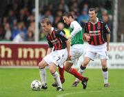14 September 2008; John Paul Kelly, Bohemians, in action against Alan Sharkey, Wayside Celtic. FAI Ford Cup Quarter-Final, Wayside Celtic v Bohemians, Carlisle Grounds, Bray, Co. Wicklow. Picture credit: David Maher / SPORTSFILE *** Local Caption ***
