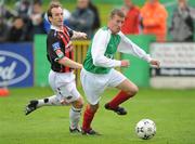 14 September 2008; David Gill, Wayside Celtic, in action against Steven O'Donnell, Bohemians. FAI Ford Cup Quarter-Final, Wayside Celtic v Bohemians, Carlisle Grounds, Bray, Co. Wicklow. Picture credit: David Maher / SPORTSFILE