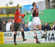 14 September 2008; Robbie O'Dowd, Wayside Celtic, in action against Liam Burns, Bohemians. FAI Ford Cup Quarter-Final, Wayside Celtic v Bohemians, Carlisle Grounds, Bray, Co. Wicklow. Picture credit: David Maher / SPORTSFILE