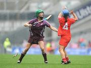 14 September 2008; Joanne O'Callaghan, Cork, in action against Therese Maher, Galway. Gala All-Ireland Senior Camogie Championship Final, Cork v Galway, Croke Park, Dublin. Picture credit: Stephen McCarthy / SPORTSFILE
