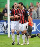 14 September 2008; Bohemians' Neale Fenn, right, celebratres with team-mate Owen Heary after scoring his side's fifth goal. FAI Ford Cup Quarter-Final, Wayside Celtic v Bohemians, Carlisle Grounds, Bray, Co. Wicklow. Picture credit: David Maher / SPORTSFILE *** Local Caption ***