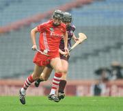 14 September 2008; Gemma O'Connor, Cork, in action against Aine Hillary, Galway. Gala All-Ireland Senior Camogie Championship Final, Cork v Galway, Croke Park, Dublin. Picture credit: Ray McManus / SPORTSFILE