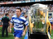 7 September 2008; Waterford goalkeeper Clinton Hennessy passes the Liam MacCarthy cup as he makes his way onto the pitch. GAA Hurling All-Ireland Senior Championship Final, Kilkenny v Waterford, Croke Park, Dublin. Picture credit: Stephen McCarthy / SPORTSFILE
