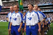 7 September 2008; Waterford players, from left, John Mullane, Eoin McGrath, Pat Fitzgerald and Richie Foley. GAA Hurling All-Ireland Senior Championship Final, Kilkenny v Waterford, Croke Park, Dublin. Picture credit: Stephen McCarthy / SPORTSFILE