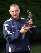 14 September 2008; Mark Quigley, St Patrick's Athletic, who received the eircom Soccer Writers Association of Ireland Player of the Month Award for August. Our Lady's Children's Hospital, Crumlin, Dublin. Picture credit: Matt Browne / SPORTSFILE  *** Local Caption ***