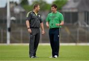 29 June 2015; Kerry manager Eamonn Fitzmaurice with coach Cian O'Neill, left, during squad training. Fitzgerald Stadium, Killarney, Co. Kerry. Picture credit: Brendan Moran / SPORTSFILE