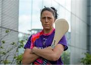 29 June 2015; Cork camogie player Gemma O'Connor at the launch of the PwC and WGPA Behind the Player campaign, their first player promotion campaign. PwC Offices, One Spencer Dock, Dublin. Picture credit: Dáire Brennan / SPORTSFILE