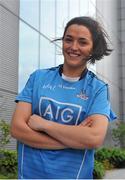 29 June 2015; Dublin ladies footballer Sinéad Goldrick at the launch of the PwC and WGPA Behind the Player campaign, their first player promotion campaign. PwC Offices, One Spencer Dock, Dublin. Picture credit: Dáire Brennan / SPORTSFILE