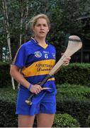 29 June 2015; Tipperary camogie player Mary Ryan at the launch of the PwC and WGPA Behind the Player campaign, their first player promotion campaign. PwC Offices, One Spencer Dock, Dublin. Picture credit: Dáire Brennan / SPORTSFILE