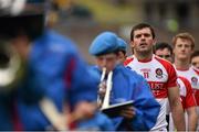 27 June 2015; Derry captain Mark Lynch during the pre-match parade. Ulster GAA Football Senior Championship, Semi-Final, Derry v Donegal. St Tiernach's Park, Clones, Co. Monaghan. Picture credit: Ramsey Cardy / SPORTSFILE