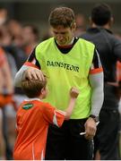 27 June 2015; Armagh manager Kieran McGeeney with his son Cian, age 7, after the game. GAA Football All-Ireland Senior Championship, Round 1B, Armagh v Wicklow. Athletic Grounds, Armagh. Picture credit: Piaras Ó Mídheach / SPORTSFILE