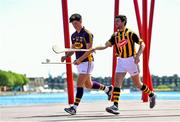 30 June 2015; Kilkenny’s Conor Martin and Wexford’s Conor McDonald were at Grand Canal Dock in Dublin today ahead of the Bord Gáis Energy GAA Hurling U-21 Leinster Championship Final at Wexford Park on Wednesday, July 8th at 7.30pm. The match will be shown live on TG4 with fans able to vote for their man of the match using the#laochBGE hashtag on Twitter. Pictured is Wexford’s Conor McDonald, left, and Kilkenny’s Conor Martin. Grand Canal Dock, Dublin. Picture credit: Ramsey Cardy / SPORTSFILE