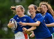 30 June 2015; Leinster Rugby's Ben Te'o and Isa Nacewa headed out to the Bank of Ireland Leinster Rugby Summer Camps in Wexford Wanderers RFC to meet up with some local young rugby talent. Pictured are Hannah McLoughlin in action against Sabia Doyle, during the Leinster Rugby Summer Camps 2015. Wexford Wanderers Rugby Club, Wexford. Picture credit: Matt Browne / SPORTSFILE