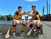 30 June 2015; Kilkenny’s Conor Martin and Wexford’s Conor McDonald were at Grand Canal Dock in Dublin today ahead of the Bord Gáis Energy GAA Hurling U-21 Leinster Championship Final at Wexford Park on Wednesday, July 8th at 7.30pm. The match will be shown live on TG4 with fans able to vote for their man of the match using the #laochBGE hashtag on Twitter. Pictured is Kilkenny’s Conor Martin, left, and Wexford’s Conor McDonald. Grand Canal Dock, Dublin. Picture credit: Ramsey Cardy / SPORTSFILE