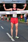 30 June 2015; Ryan Creech, from Glanmire, Co. Cork, representing The Edge team, after winning the Grant Thornton Corporate 5k Team Challenge. Cork. Picture credit: Cody Glenn / SPORTSFILE