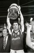 12 May 1996; Galway captain Michael Coleman lifts the cup. National Hurling League Final, Galway v Tipperary, Gaelic Grounds, Limerick. Picture credit; Ray Ryan / SPORTSFILE