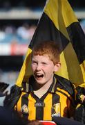7 September 2008; A young Kilkenny fan watches on during the presentation. GAA Hurling All-Ireland Senior Championship Final, Kilkenny v Waterford, Croke Park, Dublin. Picture credit: Stephen McCarthy / SPORTSFILE