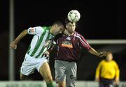 16 September 2008; John Fitzgerald, Galway United, in action against Andy Myler, Bray Wanderers. FAI Ford Cup Quarter Final Replay, Bray Wanderers v Galway United, Carlisle Grounds, Bray, Co. Wicklow. Photo by Sportsfile