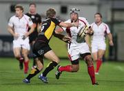 19 September 2008; Kieron Dawson, Ulster, in action against Wayne Evans, Newport Gwent Dragons. Magners League, Ulster v Newport Gwent Dragons, Ravenhill Park, Belfast, Co. Antrim. Picture credit: Oliver McVeigh / SPORTSFILE