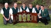 18 September 2008; Portmarnock who beat Limerick in the Final of the Bulmers Barton Shield, from left to right, Dermot Snow, Team Captain, Niall Goulding, Aegnus McAllistar, James Fox, Michael Brett and Brendan MacClancy, Portmarnock Club Captain. Bulmers Cups and Shields Finals 2008, Monkstown Golf Club, Parkgarriff, Monkstown, Co. Cork. Picture credit: Ray McManus / SPORTSFILE