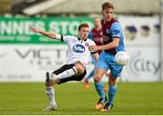 3 July 2015; David McMillan, Dundalk, in action against Robert O'Reilly, Drogheda United. SSE Airtricity League Premier Division, Drogheda United v Dundalk, United Park, Drogheda, Co. Louth. Photo by Sportsfile