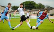 3 July 2015; Ronan Finn, Dundalk, in action against Robert O'Reilly and Joe Gorman, left, Drogheda United. SSE Airtricity League Premier Division, Drogheda United v Dundalk, United Park, Drogheda, Co. Louth. Photo by Sportsfile