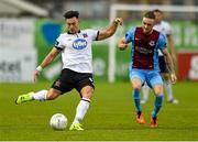 3 July 2015; Richie Towell, Dundalk, in action against Lee Duffy, Drogheda United. SSE Airtricity League Premier Division, Drogheda United v Dundalk, United Park, Drogheda, Co. Louth. Photo by Sportsfile