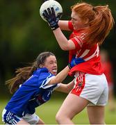 4 July 2015; Kate Dennehy, Cork, in action against Emma Halton, Cavan. All Ireland Ladies Football U14 'A' Championship, Cavan v Cork. Banagher, Co. Offaly. Photo by Sportsfile